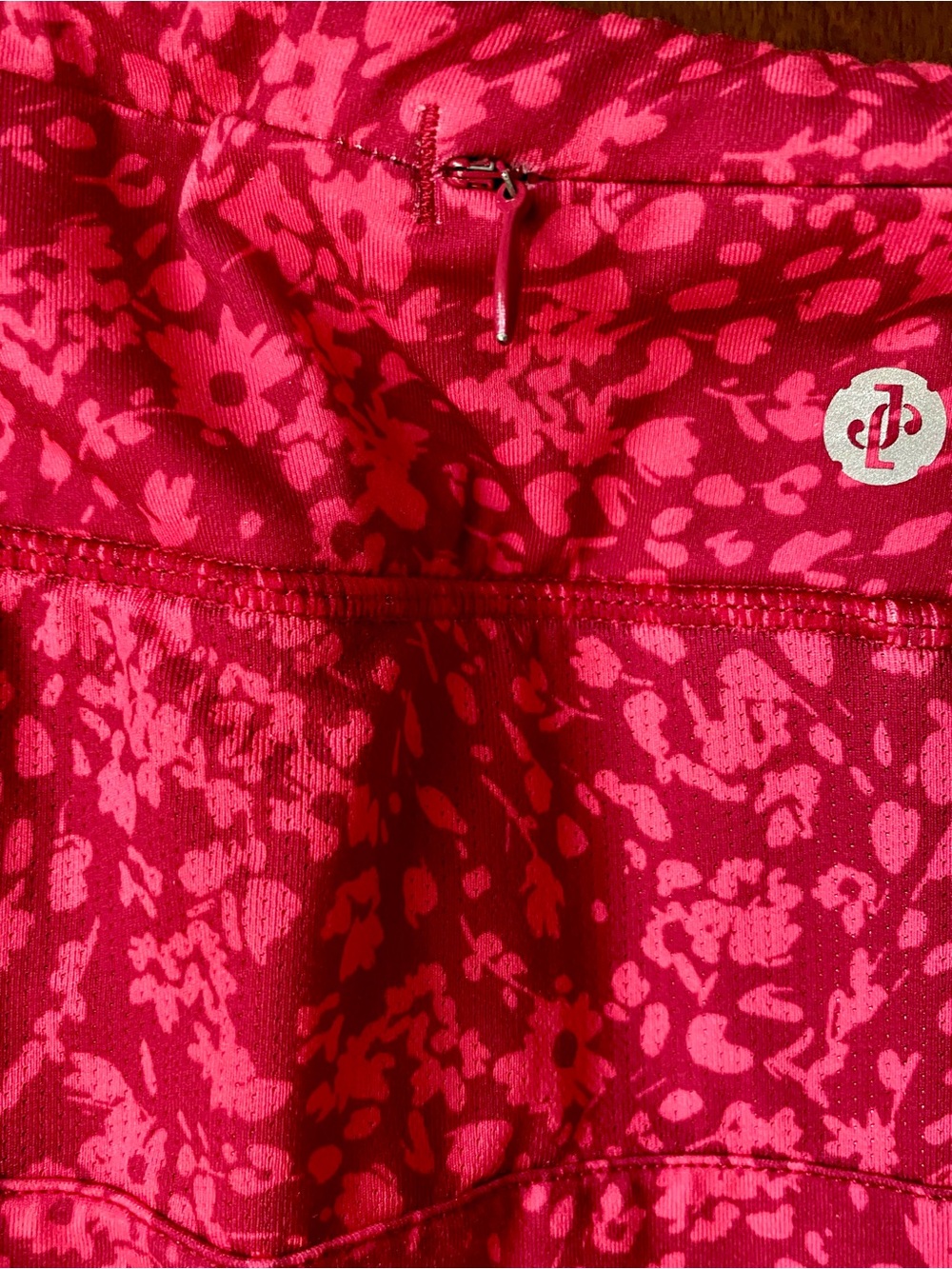 Jockey Red & Pink Floral Printed Skort Size XL, Zippered Pockets - Picture 10 of 12